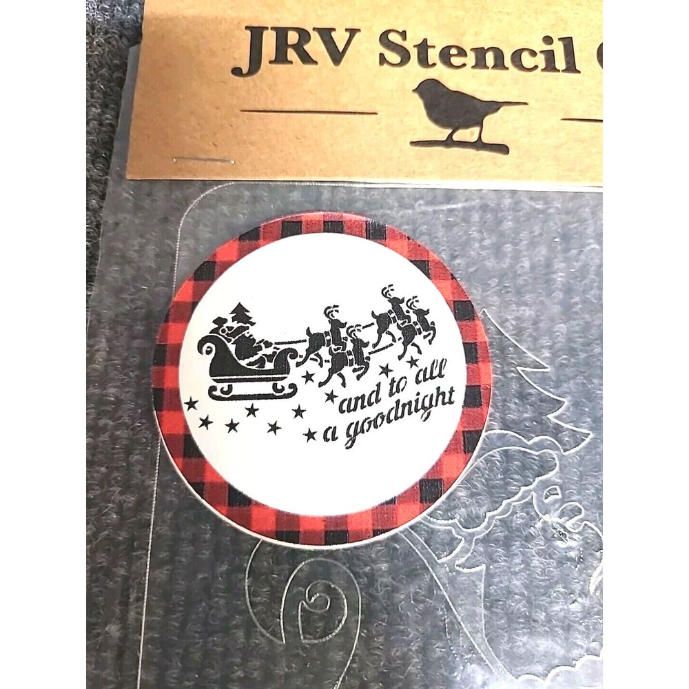 NEW JRV  15mil Reusable Santa's Sleigh Stencil 11.5x7.5 Christmas